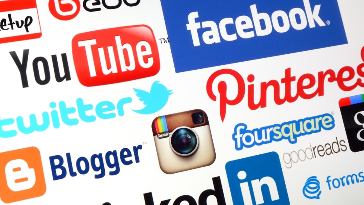 A collage of popular social media logos, perfect for any Social Media Coordinator or anyone interested in Social Media Management, including YouTube, Facebook, Pinterest, Instagram, and more, displayed on a crisp white background.