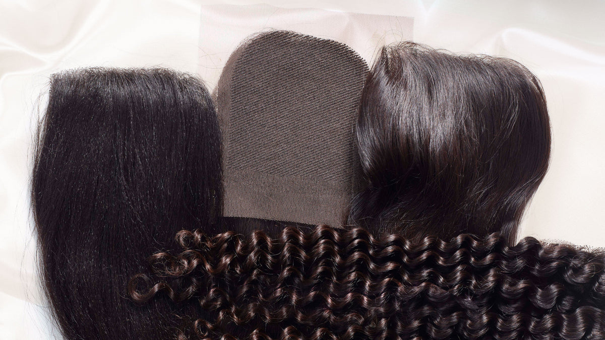 Perfect Locks closures and frontals in straight, wavy, and curly textures on lace mesh bases