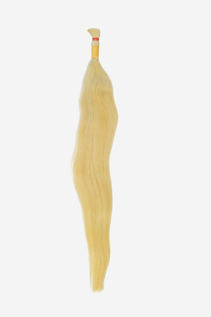 Straight Bulk Hair / 26" / #613 Platinum Blonde