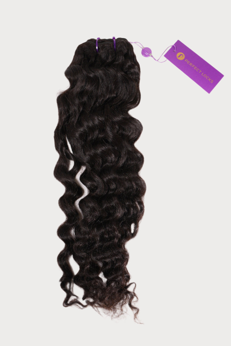 Loose Curly Machine Weft Natural Black 20 Clearance