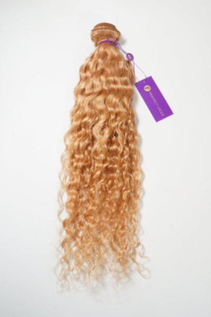 Curly Machine Weft / 20" / Strawberry Blonde
