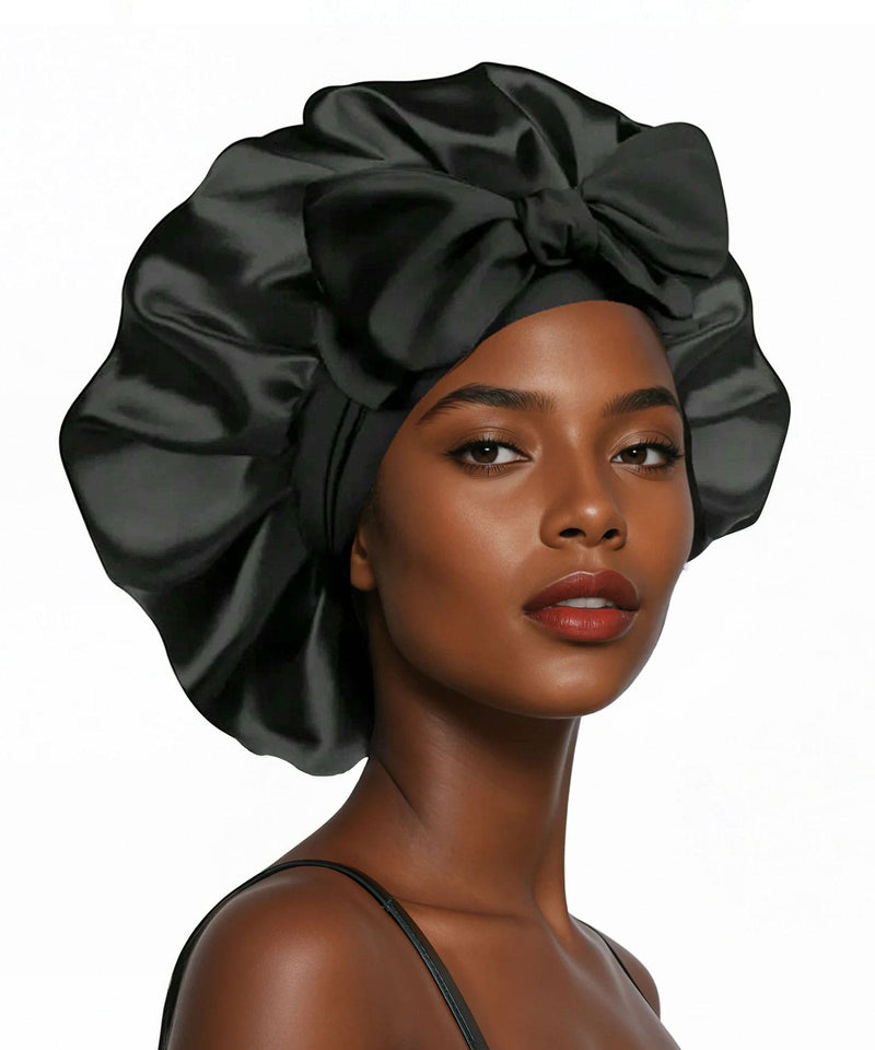 Satin-Silk Hair Bonnet with Elastic Strap