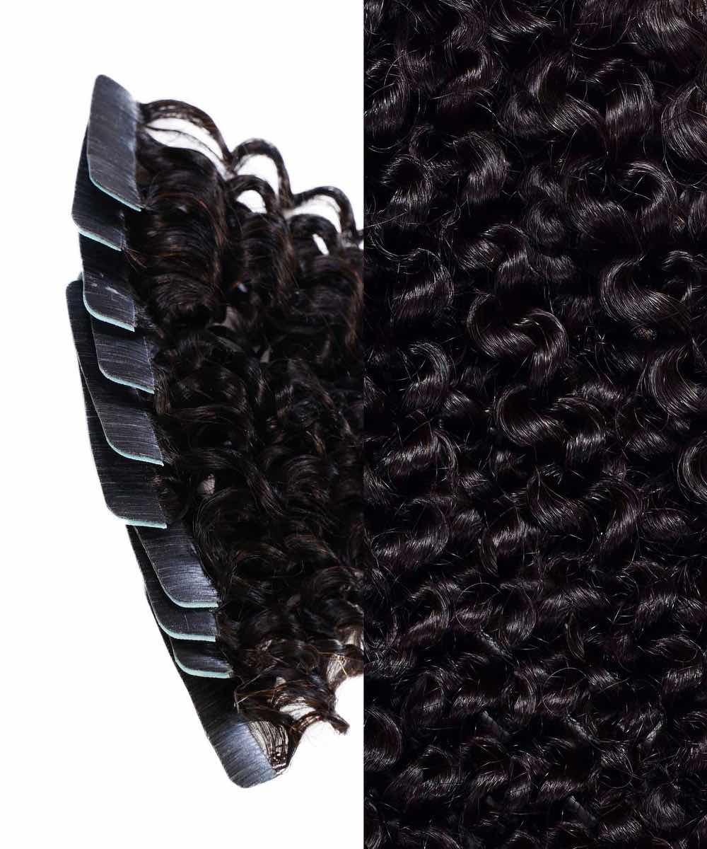 kinky curly tape-in hair tape-ins by perfect locks
