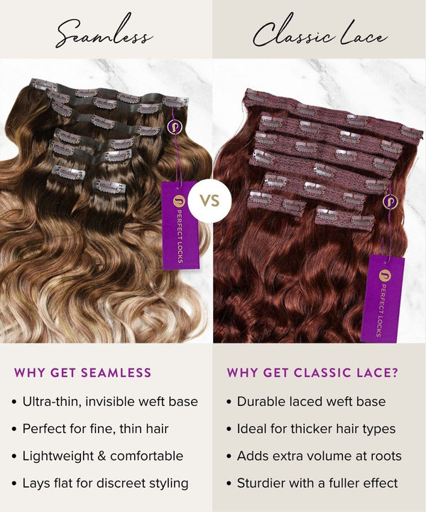 Wavy Seamless Clip-In Hair Extensions (New Design)