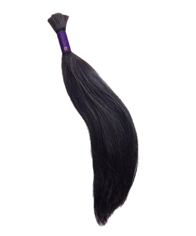 A single bundle of straight bulk hair for braiding, displayed against a white background.