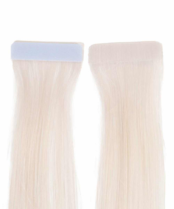 ice blonde (60S) straight tape in hair extensions by Perfect Locks