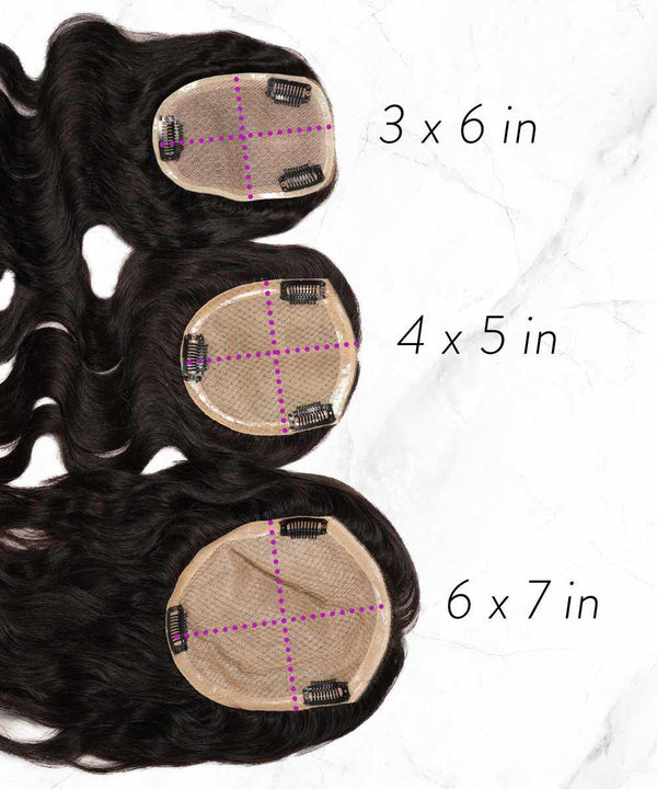 wavy human hair crown topper by perfect locks