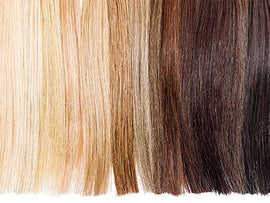 Hair Extensions in Different Colors with Ends Shown