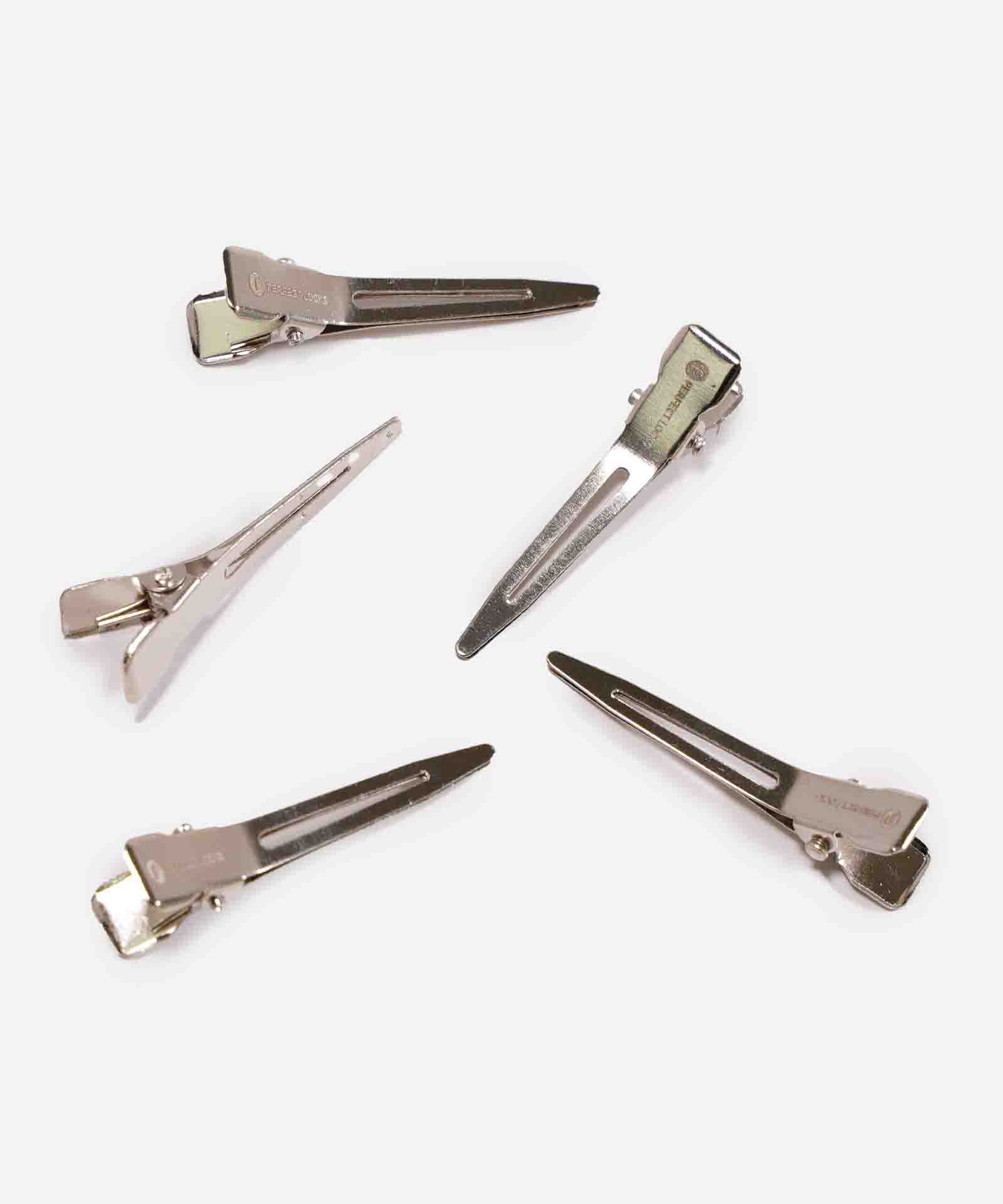 duckbill metal hair clips (5 pack) supplies by perfect locks