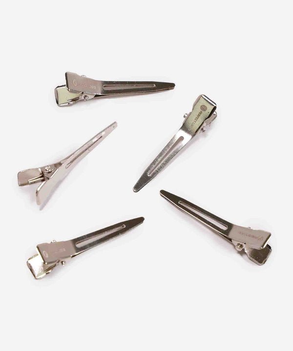 duckbill metal hair clips (5 pack) supplies by perfect locks