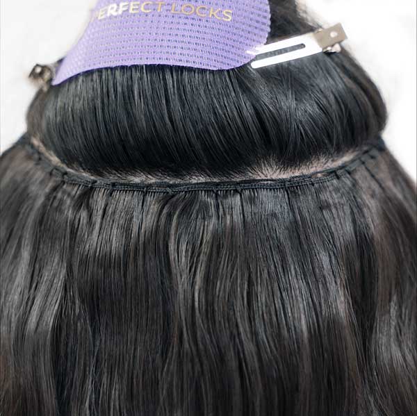 Step 5: Admire the result. Admire your undetectable and seamless weft laid in your hair. Style your hair...