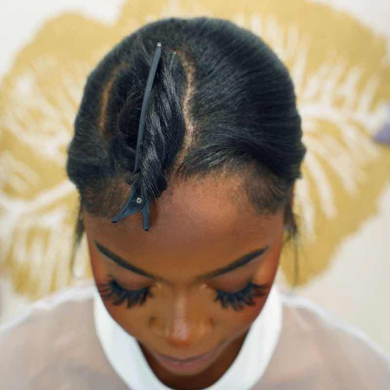 Step 1: BlendUnclasp your top hair and blend over the edges of the unit for flawless perfection.