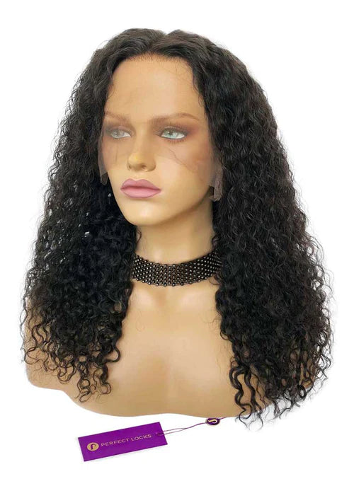 curly hair wig on mannequin