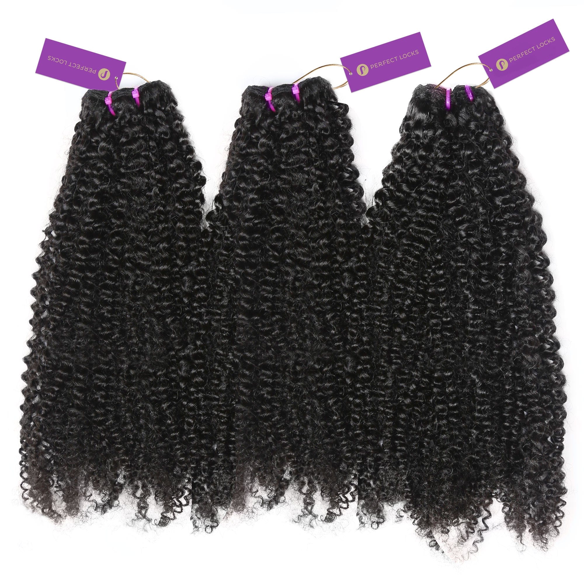 3 x kinky curly machine weft bundle deal by perfect locks