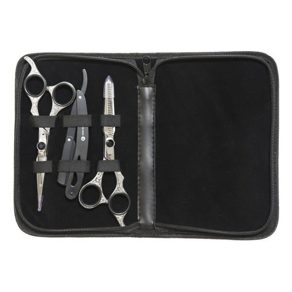 professional barber shears & straight blade set supplies by perfect locks