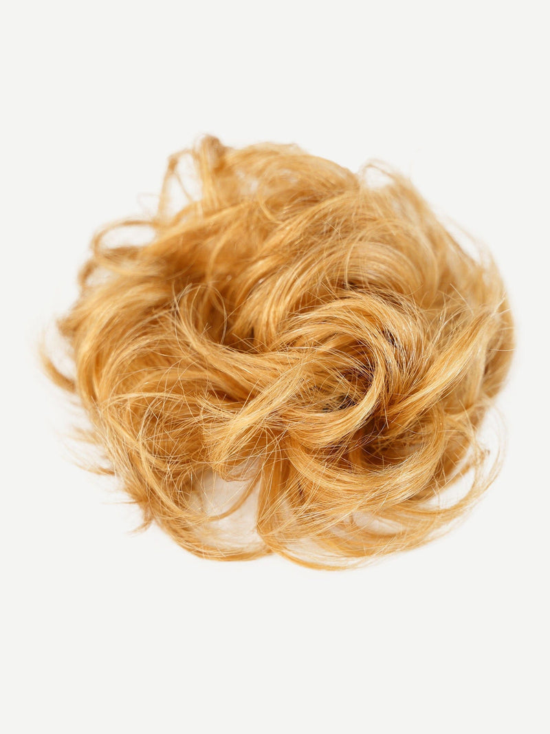 A Scrunchie Hair Extension by Perfect Locks in caramel blonde is displayed against a white background.#color_caramel-blonde-(27)