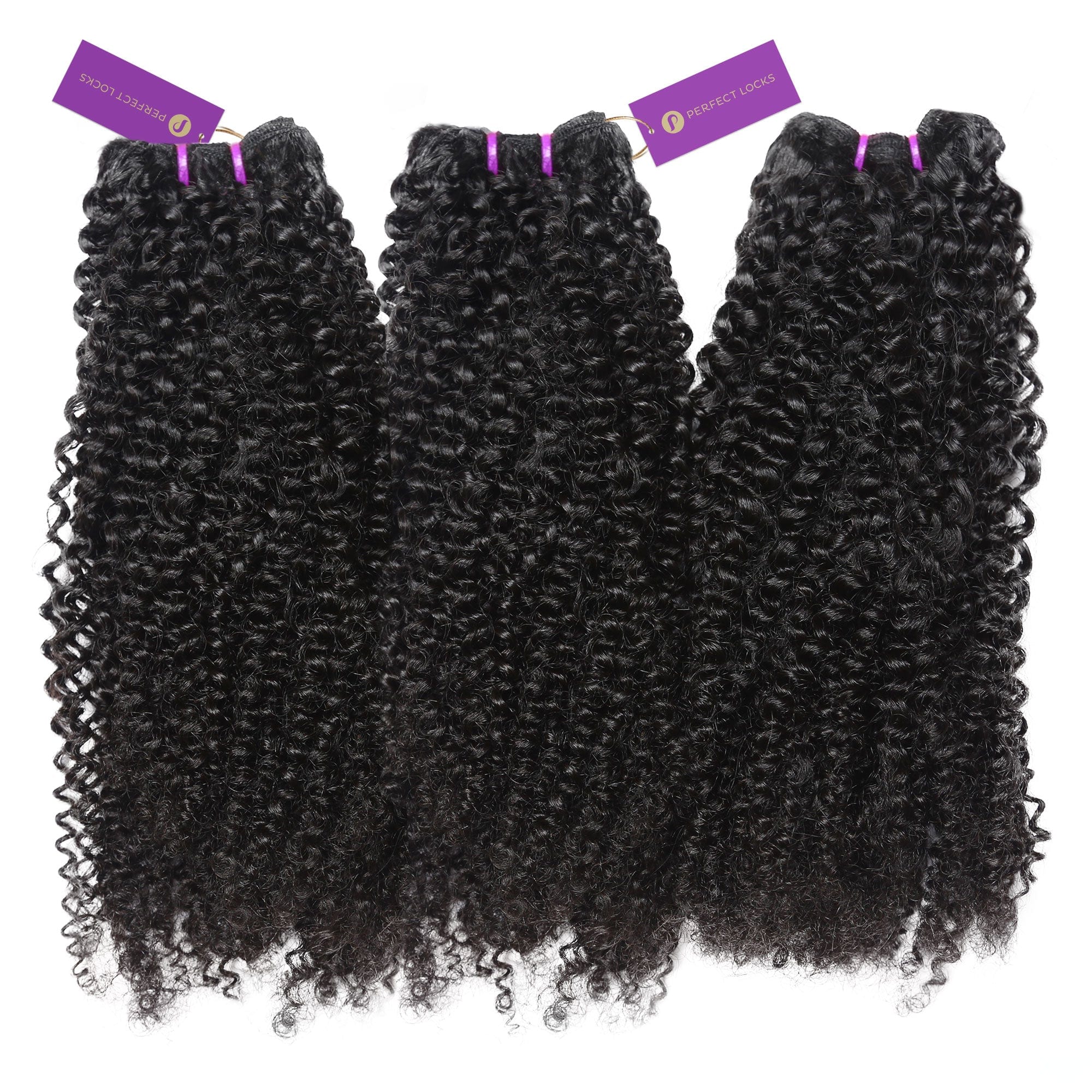 3 x tight curly machine weft bundle deal by perfect locks