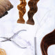 Different types of hair extensions and tools