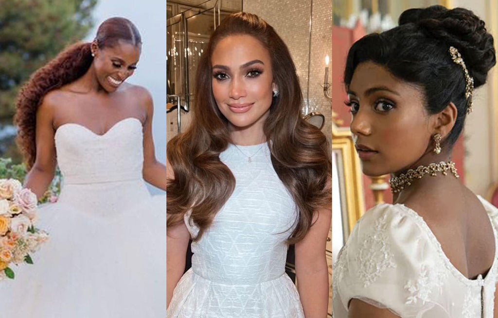42 Black Women Wedding Hairstyles ❤️ black women wedding hairstyles side  wavy with pearls h… | Black wedding hairstyles, Black brides hairstyles, Wedding  hairstyles