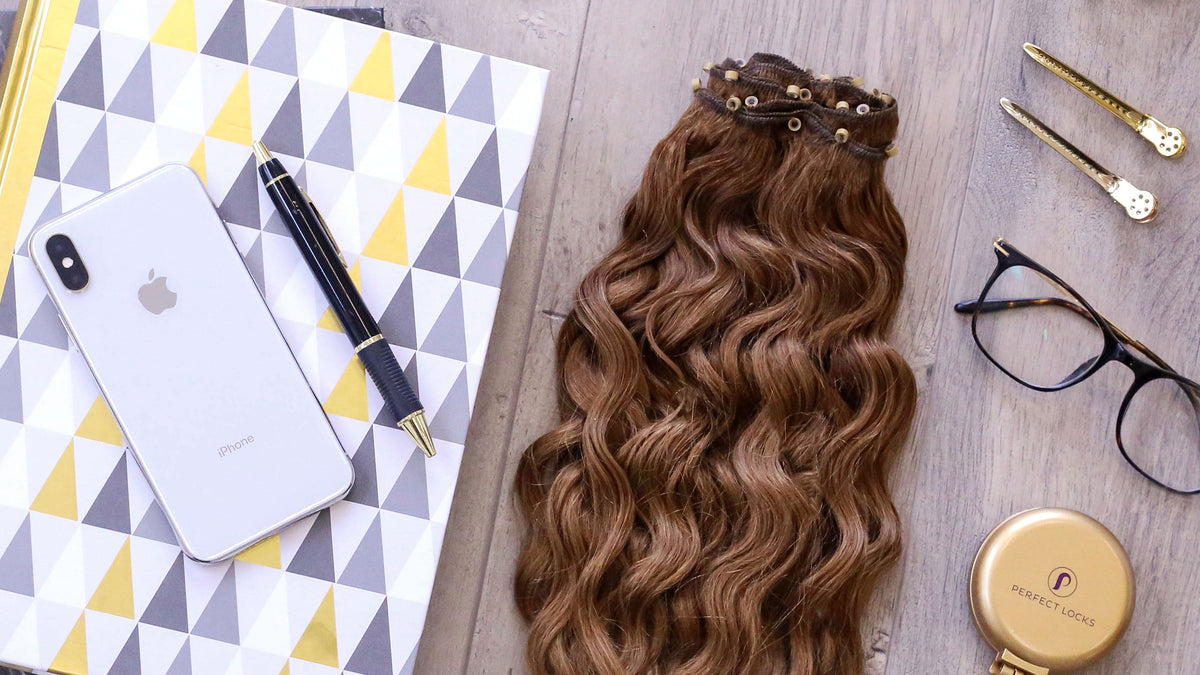 natural beaded weft row hair extensions
