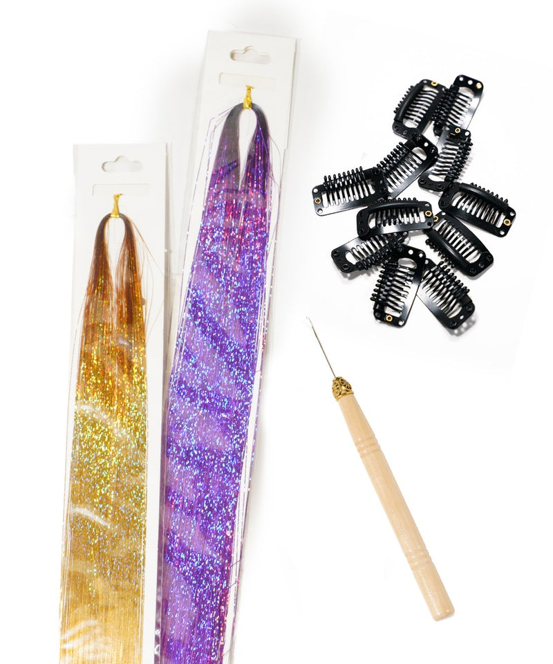 Hair Tinsel Clip In Kit