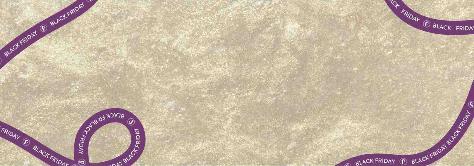 Textured beige background with purple 'Black Friday' banners.
