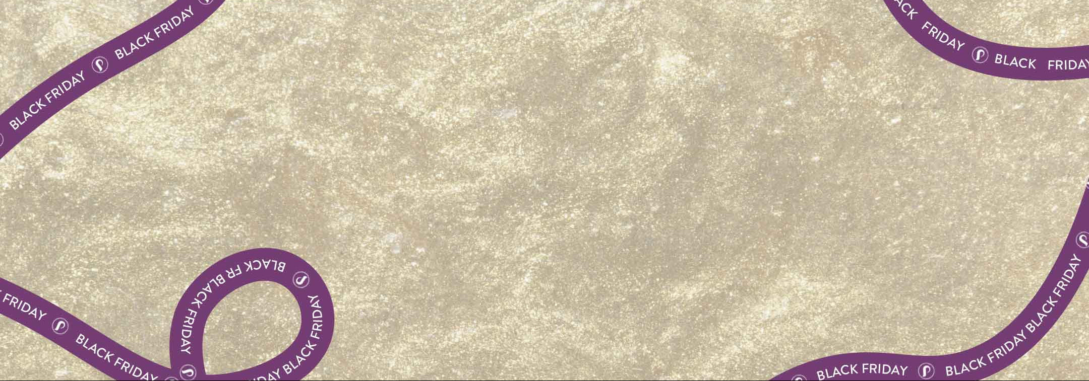 Textured beige background with purple 'Black Friday' banners.