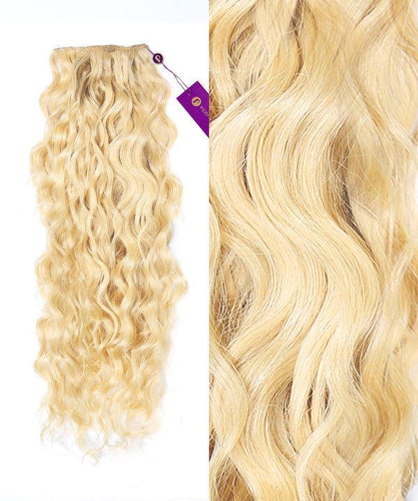 Curly Colored Hair Machine Weft