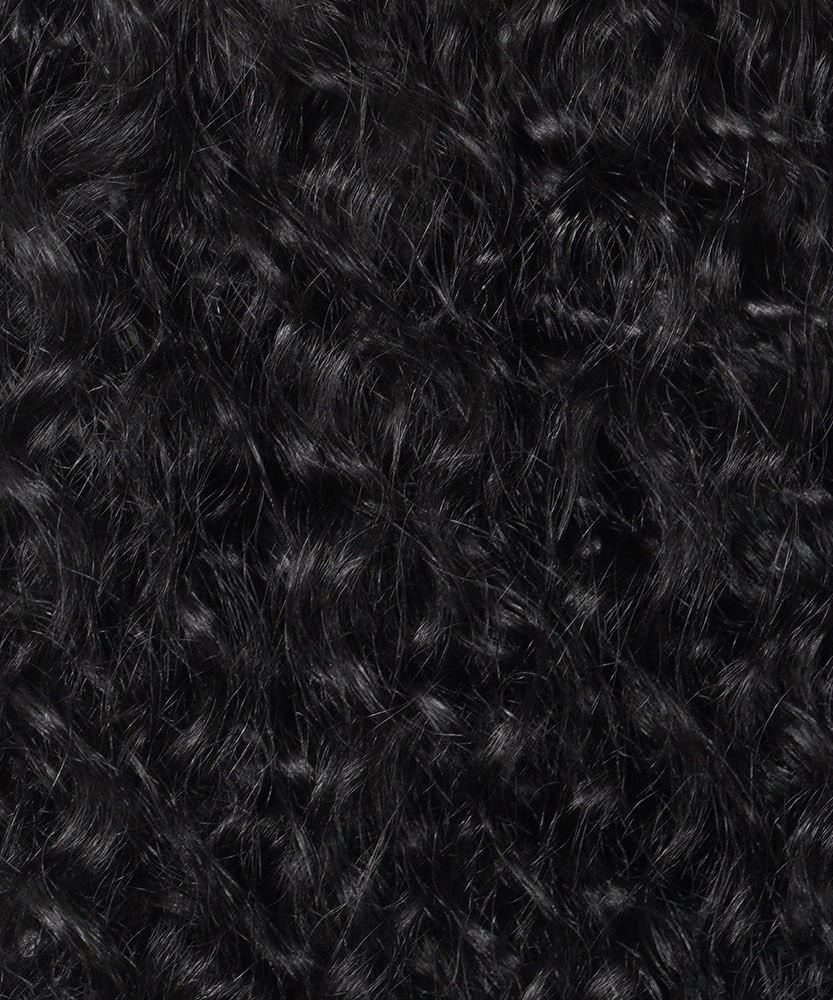Close-up of tightly coiled, jet black curls with a shiny texture and voluminous, wavy pattern similar to Perfect Locks extensions.#color_jet-black-(1)