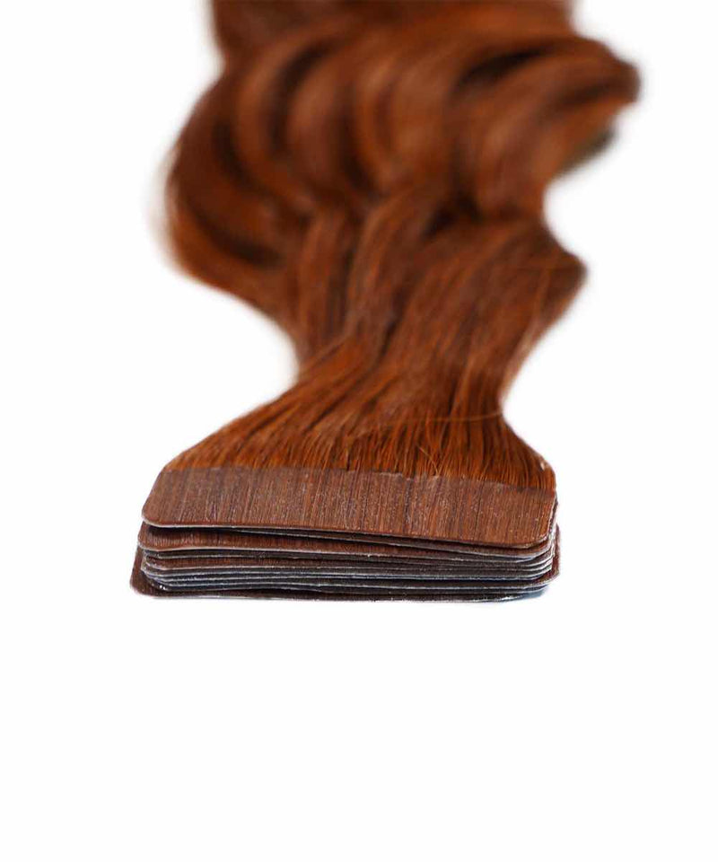 ice blonde (60S) curly tape in hair extensions by Perfect Locks