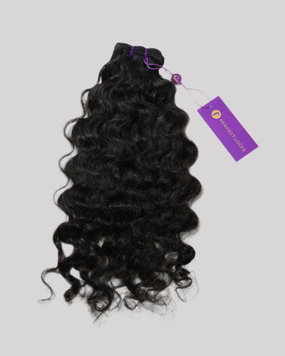 Loose Curly Machine Weft / Natural Black / 18"