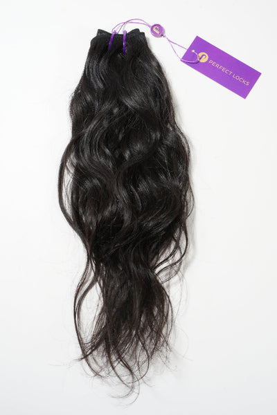 Wavy Machine Weft / 16" / Natural Black / Half Pack
