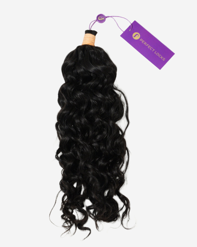 Curly Bulk Hair / Natural Black / 14" / 2.8 oz Bundle