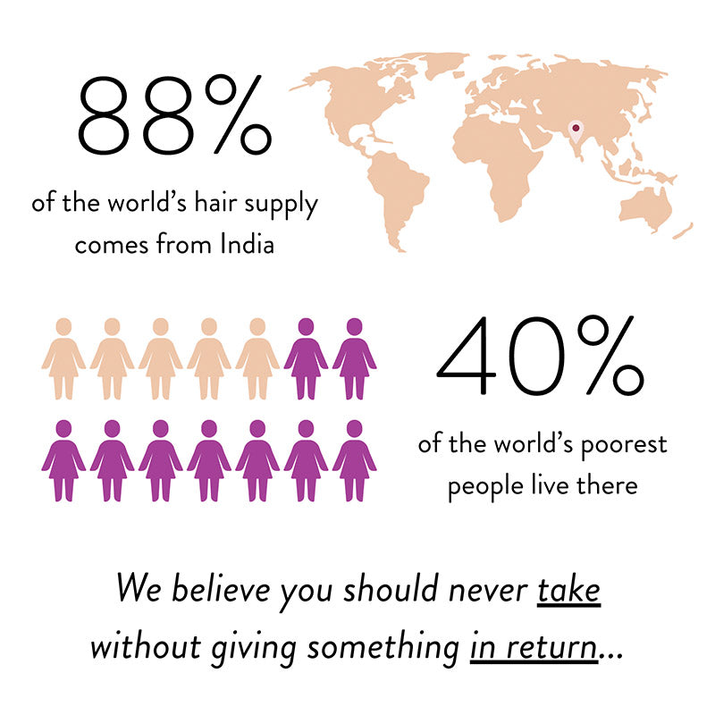 infographic about human hair extensions statistics