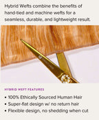 wavy hybrid weft hair extensions by perfect locks