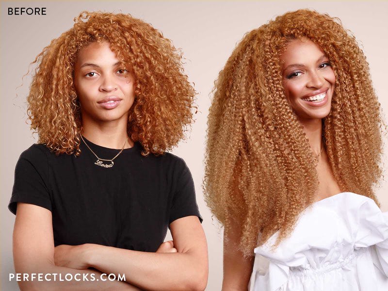 Textured Hair Extensions Before & After