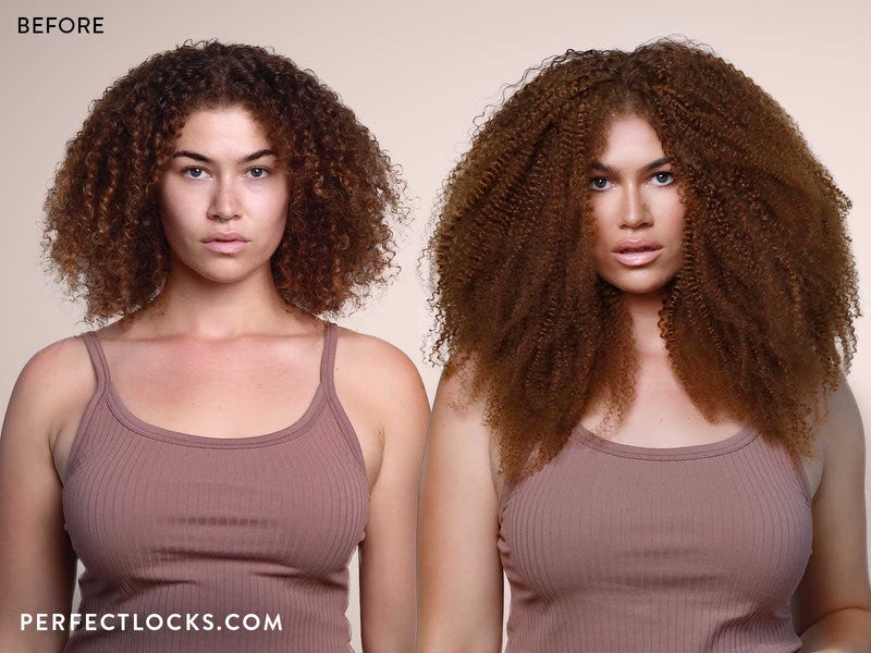 Textured Hair Extensions Before & After