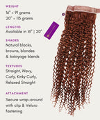 Kinky Curly Clip-In Ponytail Specs and Details