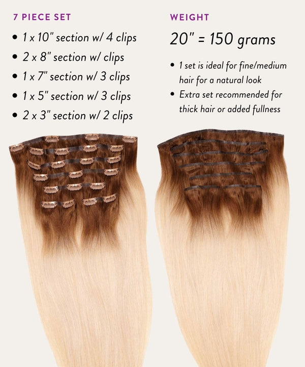Perfect Locks Straight Lace Clip In Hair Extensions Honey Blonde 27 26