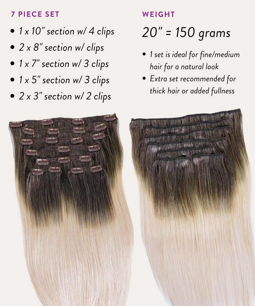 Wavy Clip-In Hair Extensions | 7 Piece Set
