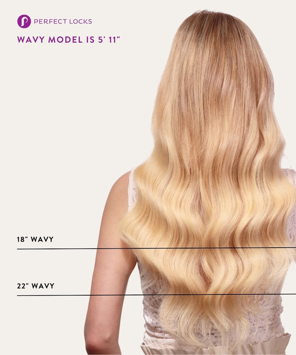 wavy hybrid weft hair extensions by perfect locks