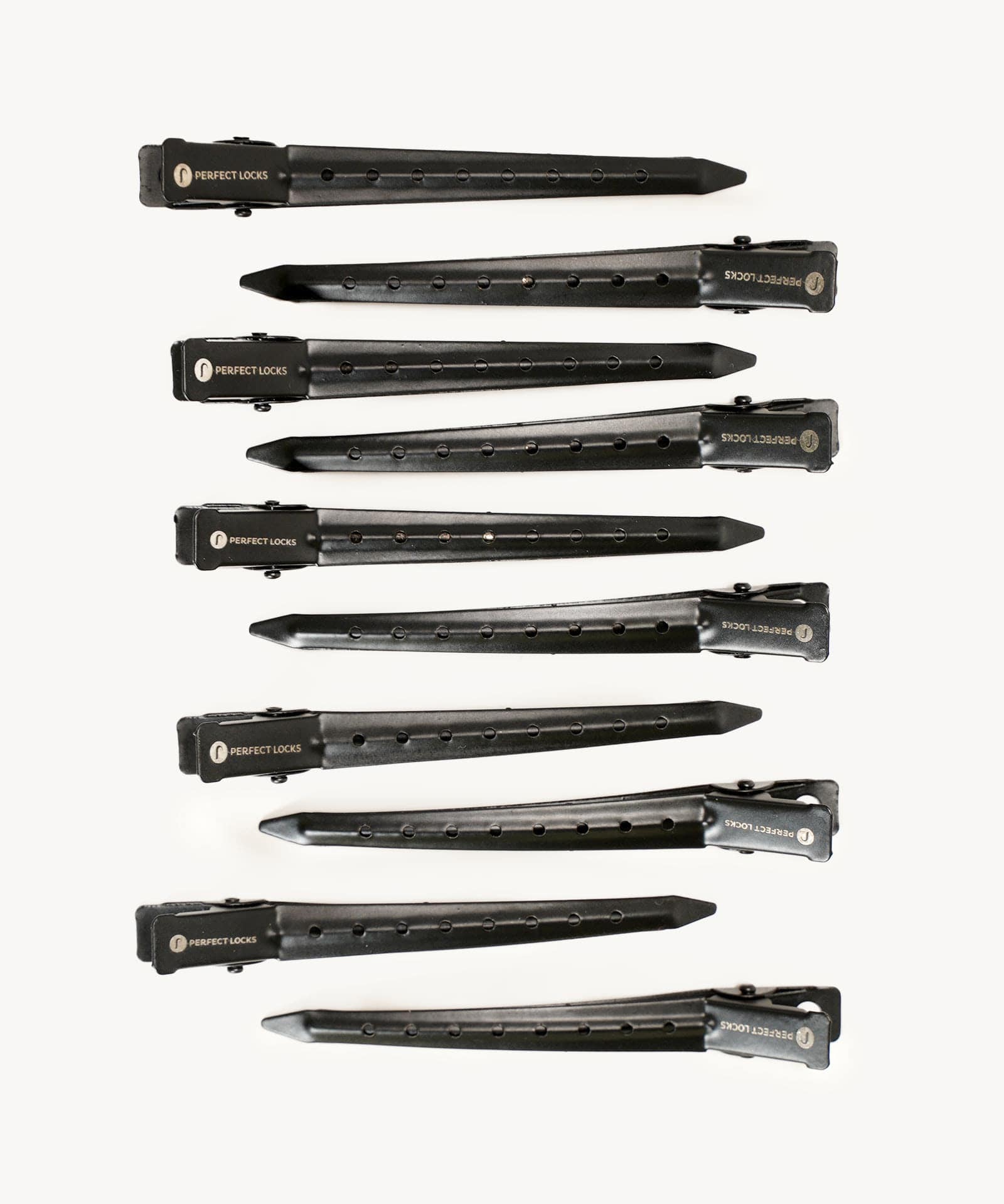 long duckbill metal hair clips (10 pack) supplies by perfect locks