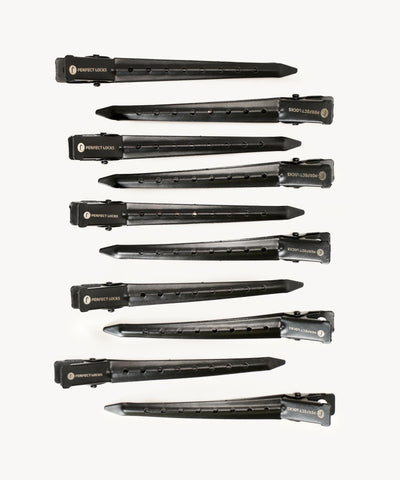 long duckbill metal hair clips (10 pack) supplies by perfect locks