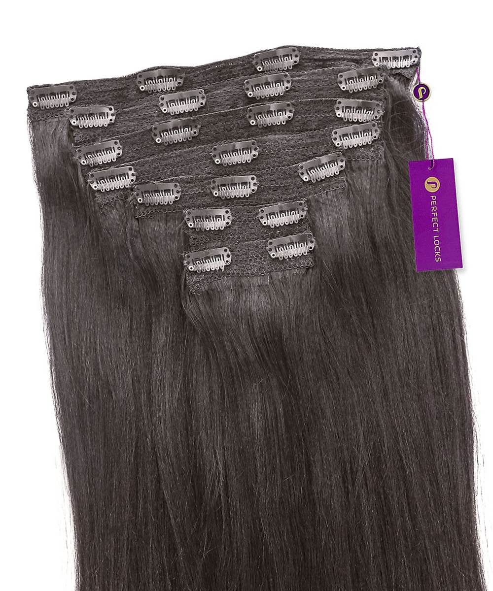 Afro Straight Clip-In Hair Extensions | 7 Piece Set