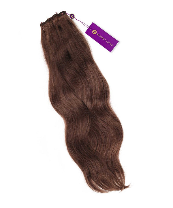 Straight Beaded Weft Extensions in Chocolate Brown (3) by Perfect Locks 
