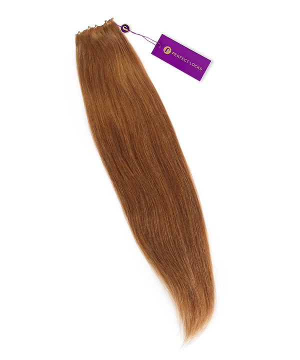 Straight Beaded Weft Extensions in Golden Brown (6) by Perfect Locks 