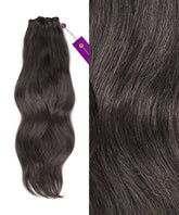 Close-up of Perfect Locks Straight Beaded Weft Rows in natural black highlights their natural shine and smooth texture.#color_natural-black-(1B)