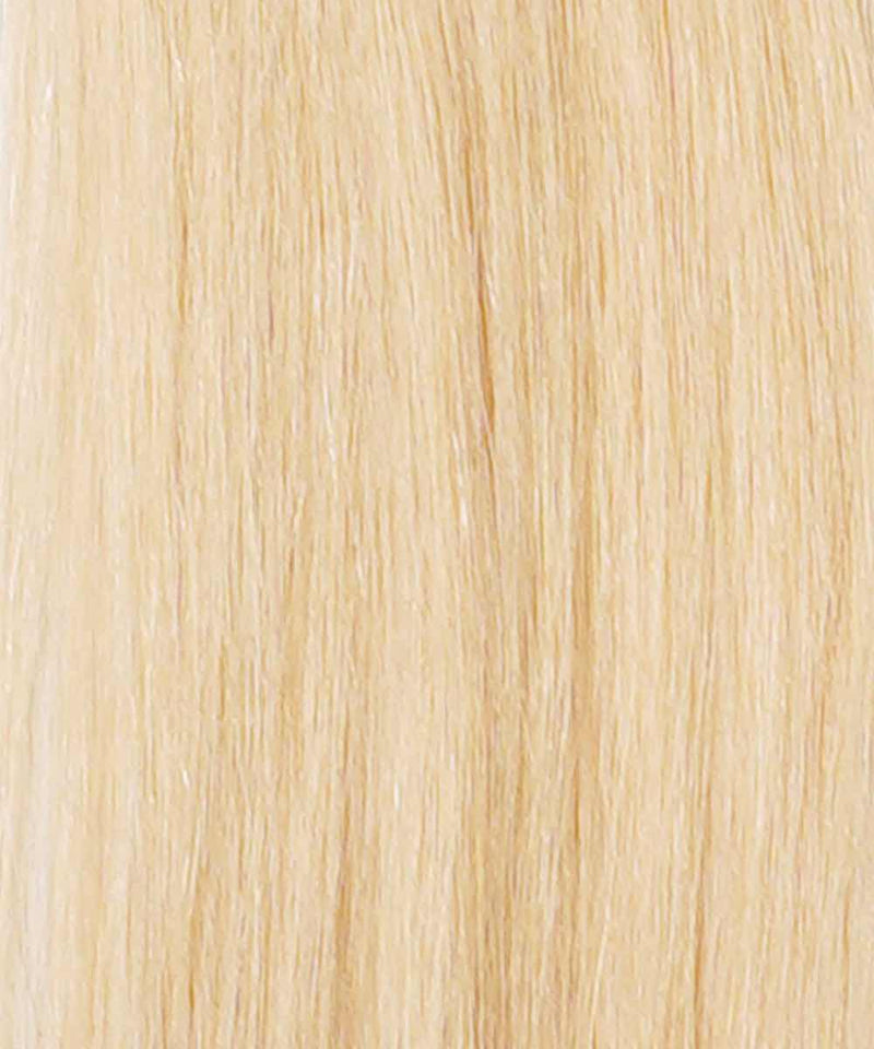 Close-up of Perfect Locks Straight Fusion I-Tip Hair in Dark Auburn , featuring a smooth texture with subtle color variations.