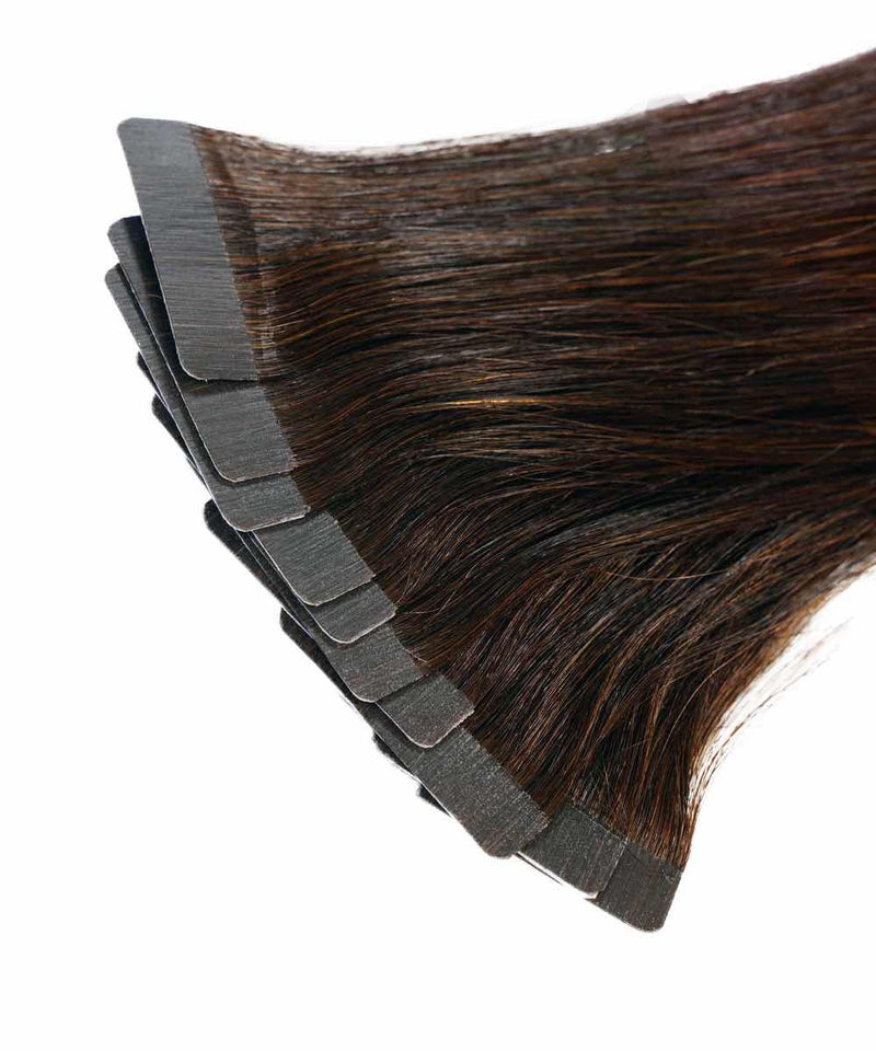 natural black (1B) straight tape in hair extensions by Perfect Locks