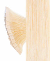 platinum blonde (613) straight tape in hair extensions by Perfect Locks#color_platinum-blonde-(613)